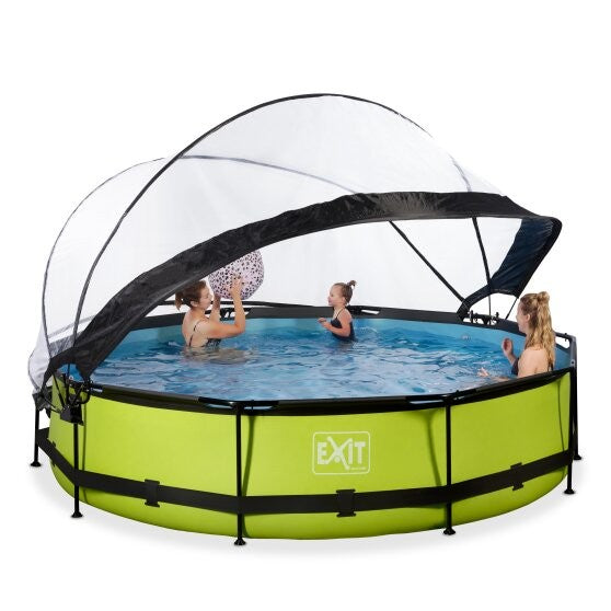 Lime Ø360x76cm. pool med dome - EXIT