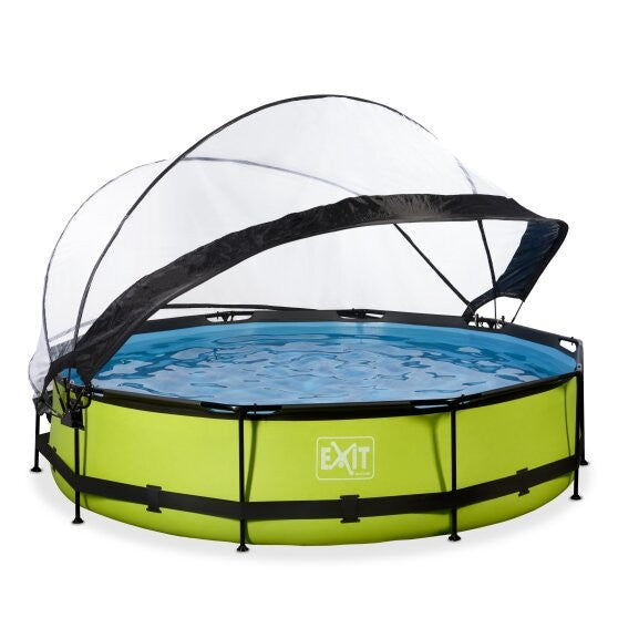 Lime Ø360x76cm. pool med dome - EXIT
