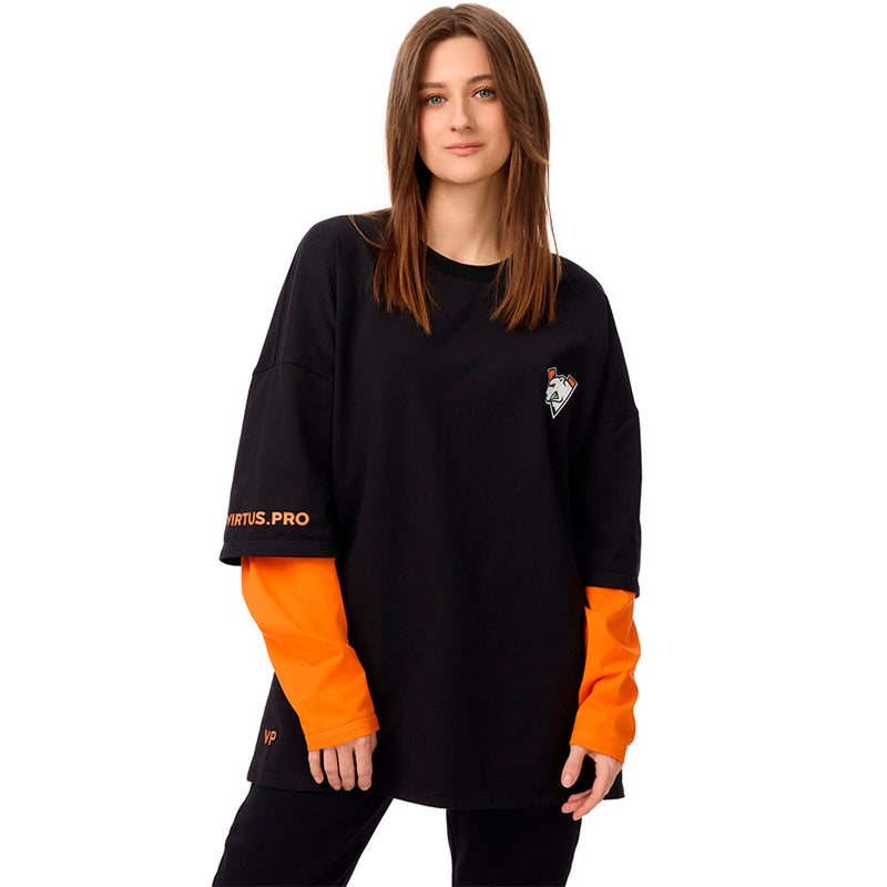 Virtus.pro basic collection langærmet trøje, orange