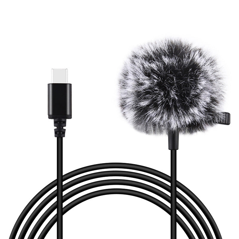 Puluz PU425 slipsmikrofon med clips 1.5m USB-C