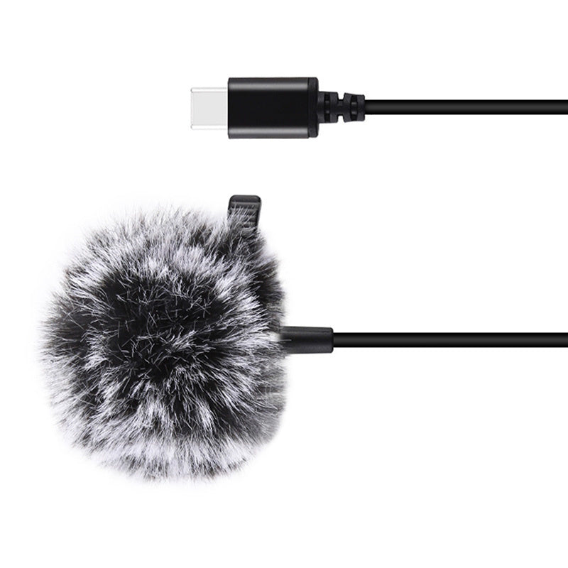 Puluz PU425 slipsmikrofon med clips 1.5m USB-C