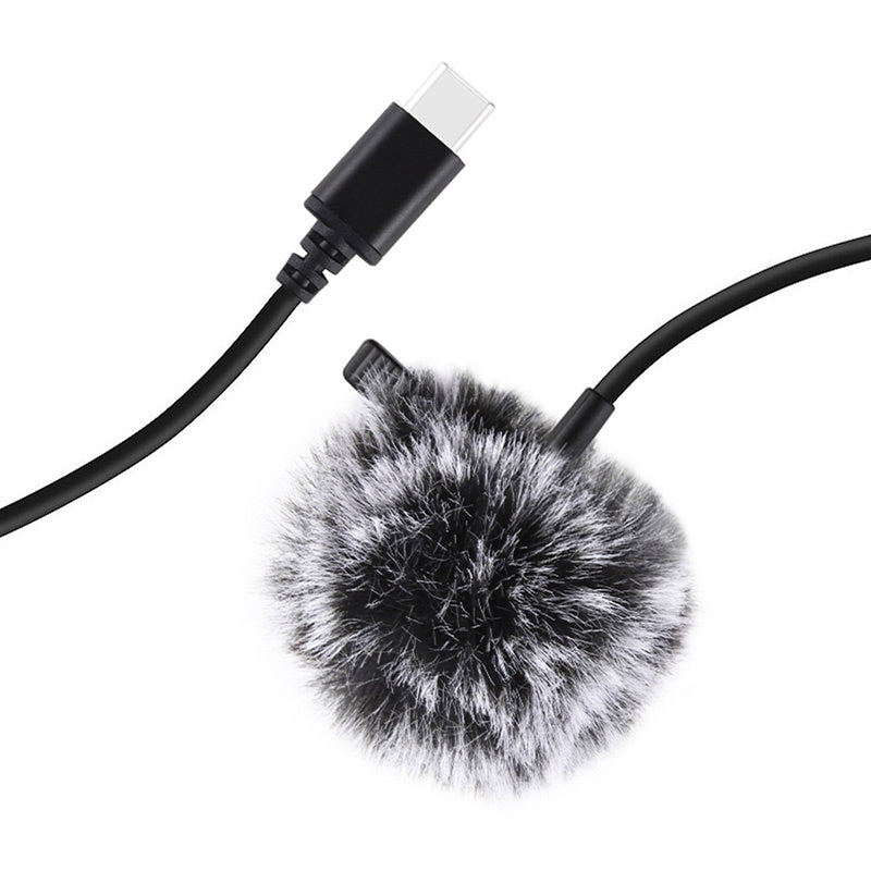 Puluz PU425 slipsmikrofon med clips 1.5m USB-C