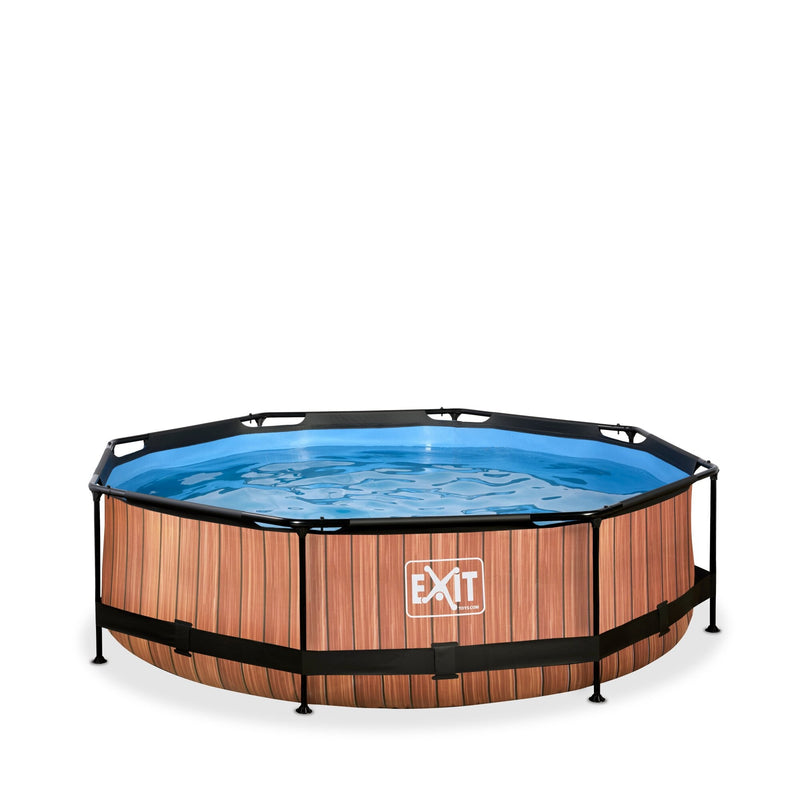 Wood liner ø360x76cm - pool reservedel - brun - EXIT