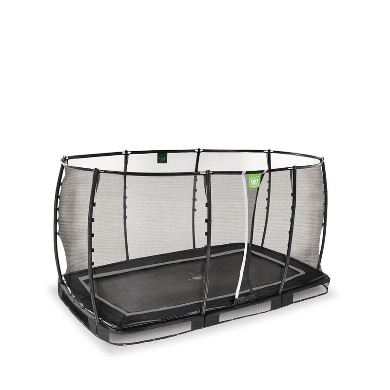 EXIT Allure Premium nedgravet firkantet trampolin 214x366cm - sort