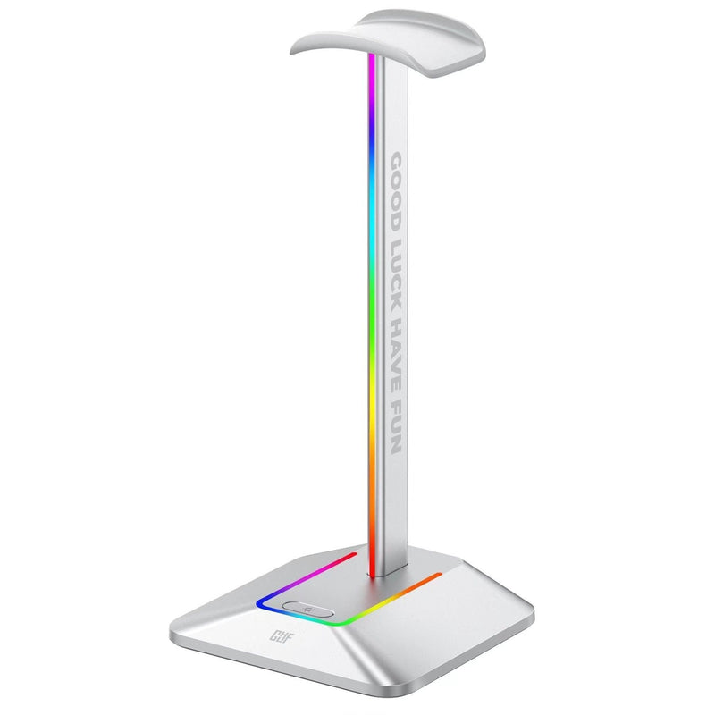 FragON - Watchtower 2U RGB headset- og hovedtelefonholder, sølv