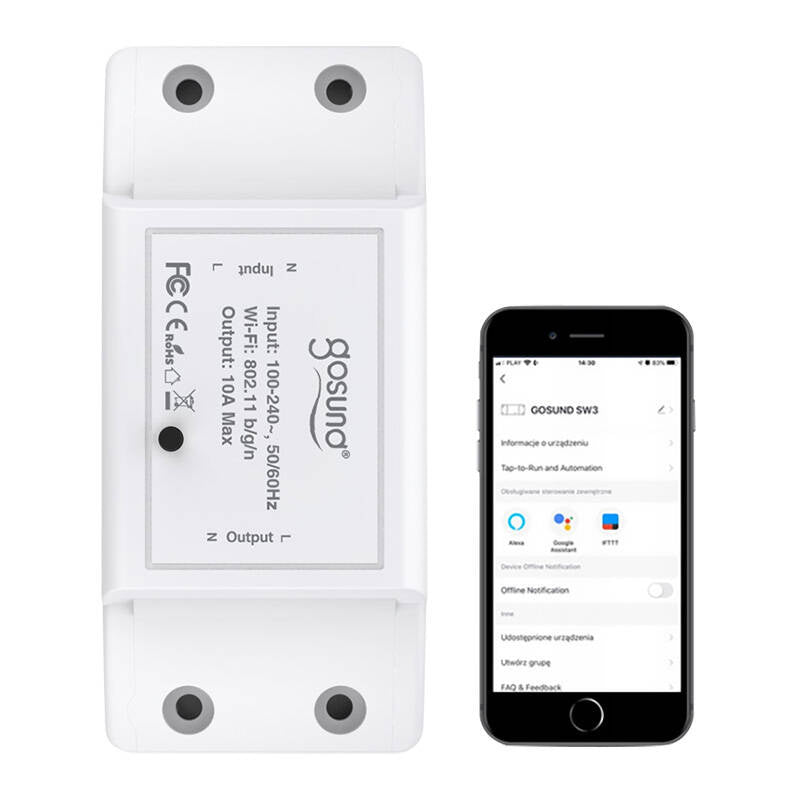 Gosund SW3 smart WiFi-kontakt, Tuya
