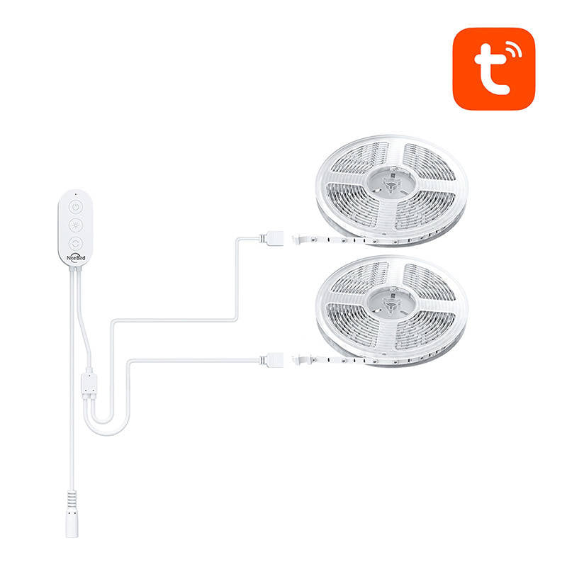 NiteBird SL3 smart WiFi RGB LED-lysbånd (2x5m), Tuya