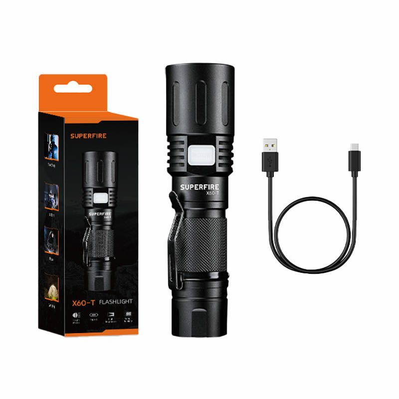 Superfire X60-T lommelygte, 1500lm, USB