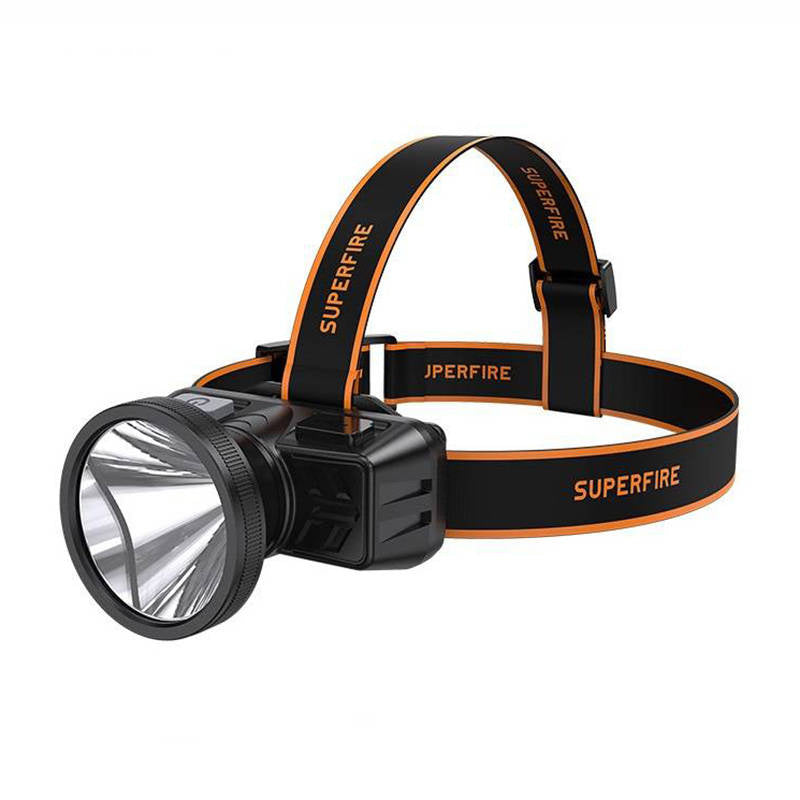 Superfire HL51 pandelampe, 160 lm, micro-USB, 4 tilstande, 300 m