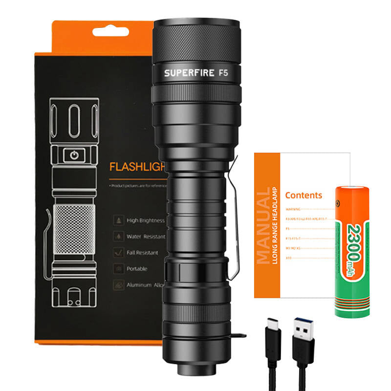 Superfire F5 lommelygte, 1100lm, USB