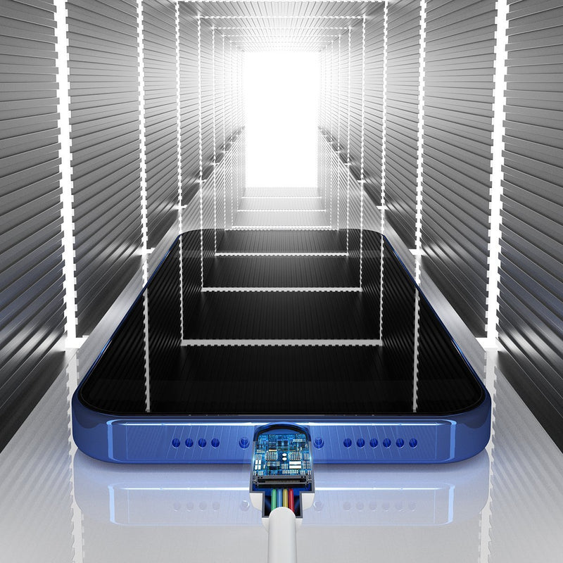 Baseus Simple Wisdom kabelsæt USB til Lightning 2.4A (2 stk./sæt) 1.5m hvid