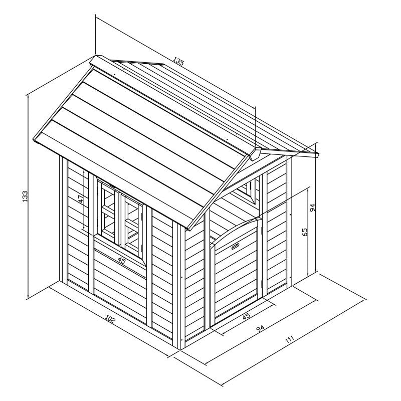 Sunny Lodge legehus - Caribbean Blue