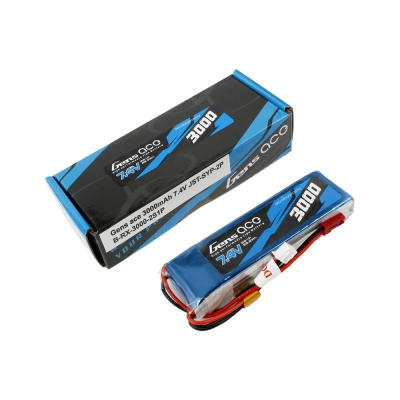Gens Ace LiPo-batteri 3000mAh 7.4V 1C 2S1P