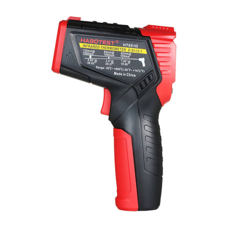 Habotest HT651D digitalt laserpyrometer, fugtmåler