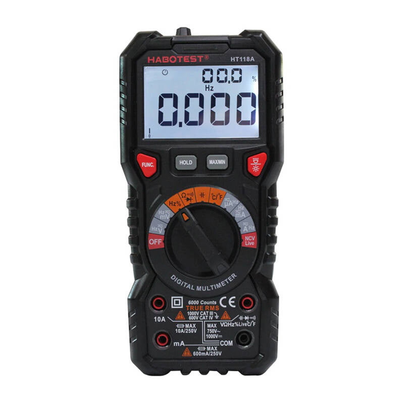Habotest HT118A digitalt multimeter med lygte, True RMS, NCV