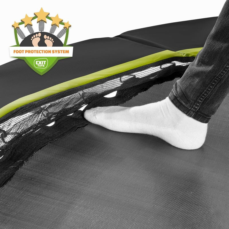 Silhouette Sport - firkantet nedgravningstrampolin - Sort (EXIT)