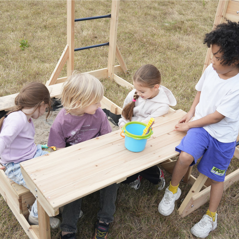 AXI Dex Klatrestativ med Sandkasse, Monkey Bars og Picnicbord