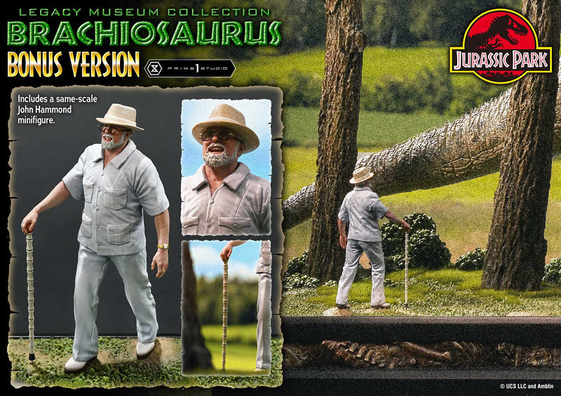 Prime 1 Studio Legacy Museum Collection Jurassic Park (Film) Brachiosaurus 1/15-skala Bonus Version