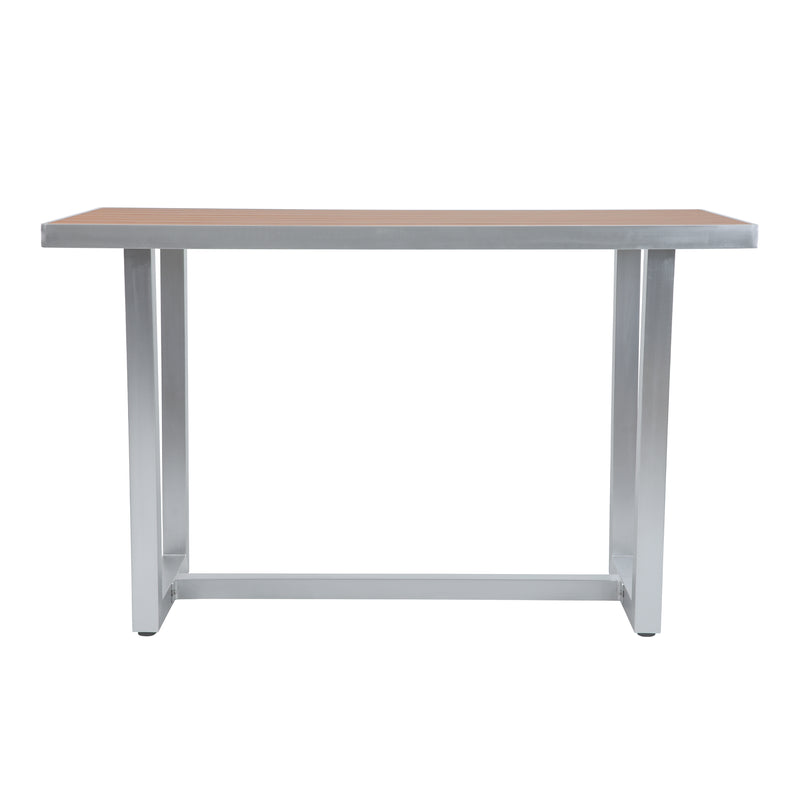 AXI James Barmøbelsæt med 4 barstole - Aluminium/Træ-look