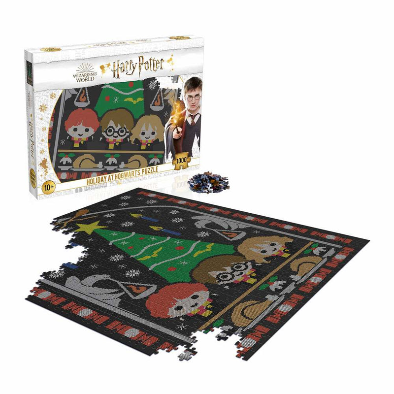 Winning Moves Harry Potter - Christmas Jumper #1 Holiday at Hogwarts puslespil 1000 brikker