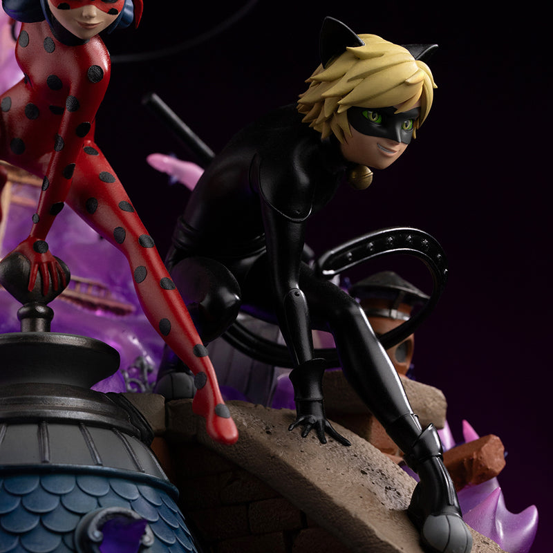 Iron Studios Miraculous 10Th Anniversary - Lady Bug And Cat Noir Art Scale 1/10