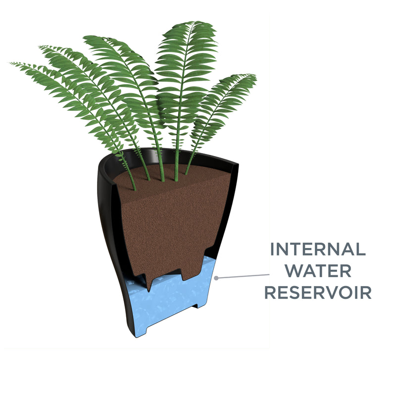 Step2 Fernway Urtepotte - Onyx Sort