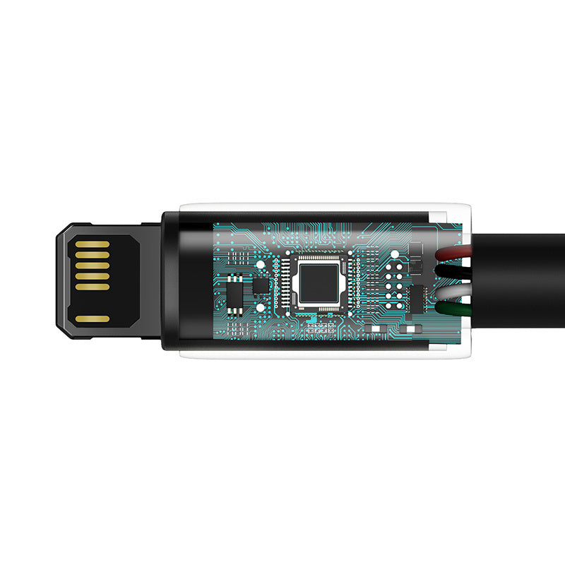 Baseus Tungsten Gold kabel USB til iP 2.4A 2m (sort)