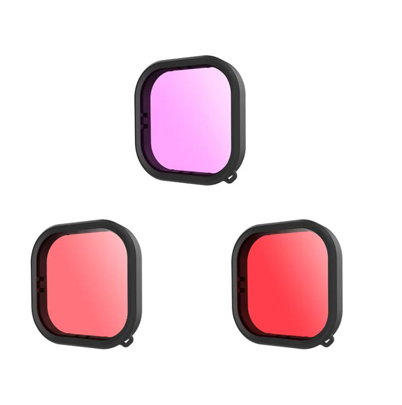 Telesin vandtæt objektivfiltersæt til GoPro Hero 9 / Hero 10 / Hero 11 / Hero 12 (GP-FLT-904)