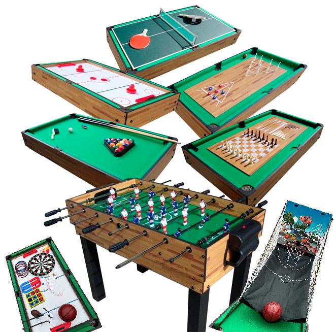 Multibord 15-i-1 (Fodbold / Basket / Pool / Hockey / Bordtennis m.v.) - MegaLeg