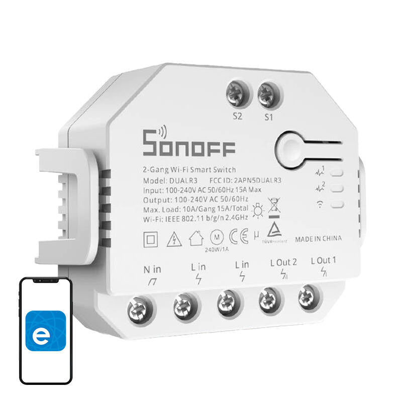 Sonoff Dual R3 smart WiFi-kontakt
