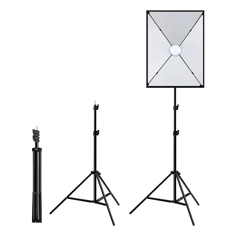 Puluz studiesæt LED-softbox 50x70cm, stativ, LED-pære 1 stk. PU5070EU