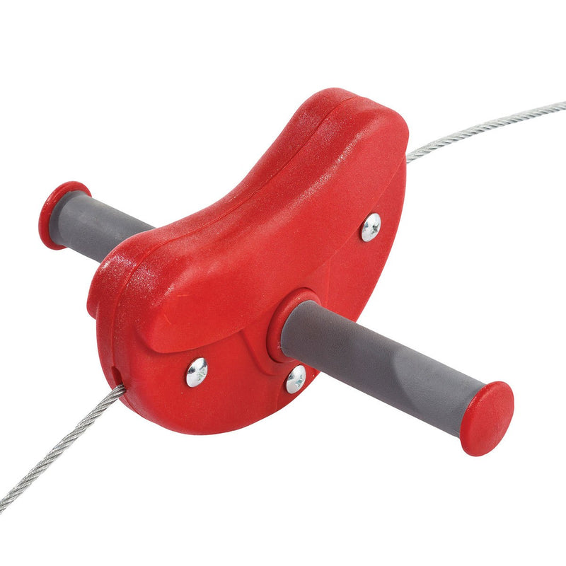 Svævebane Rød - 30 meter kabel - Zip Wire Para