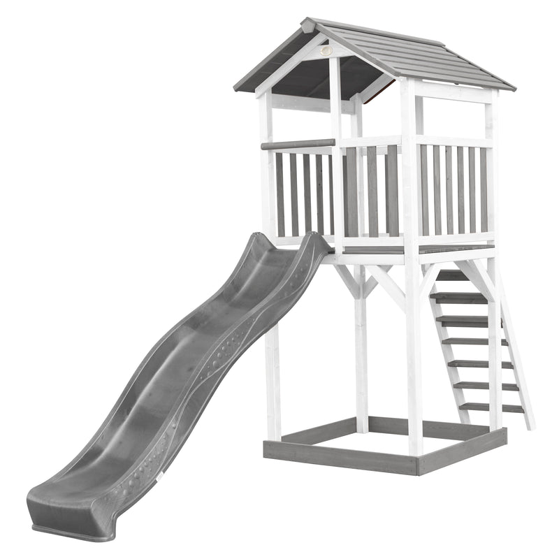 AXI Beach Tower Legetårn Grå/Hvid - Grå Rutsjebane