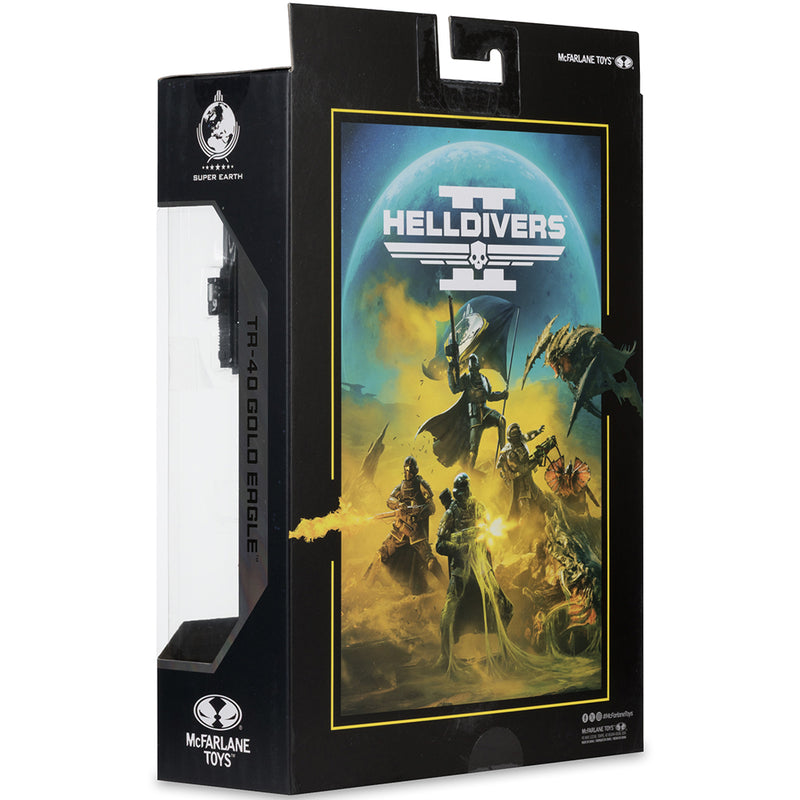 Helldivers 2 T4-40 Gold Eagle 7 tommer actionfigur McFarlane Gaming Edition