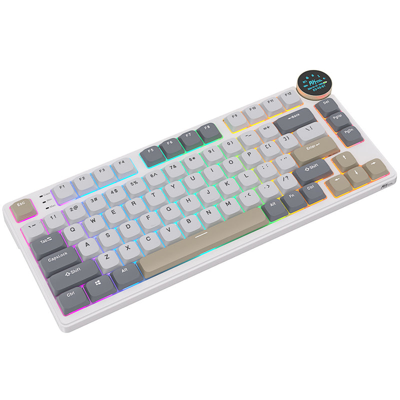 Royal Kludge N80 taktil 80K Pearly Dawn - RGB ANSI (ENG) trådløs