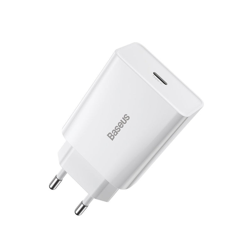 Baseus Speed Mini hurtiglader, USB-C, PD, 3 A, 20 W (hvid)