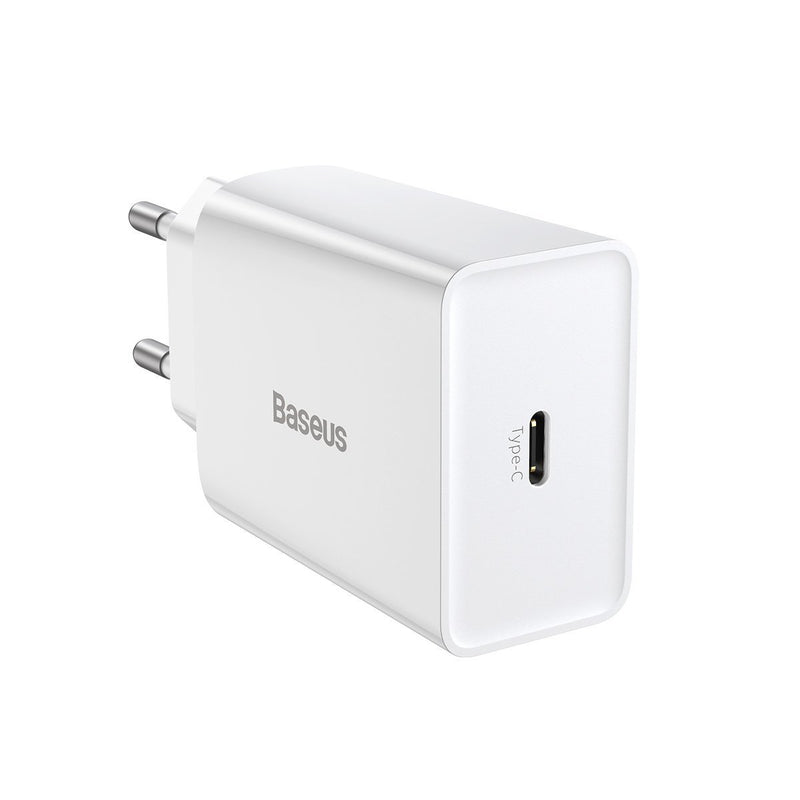 Baseus Speed Mini hurtiglader, USB-C, PD, 3 A, 20 W (hvid)