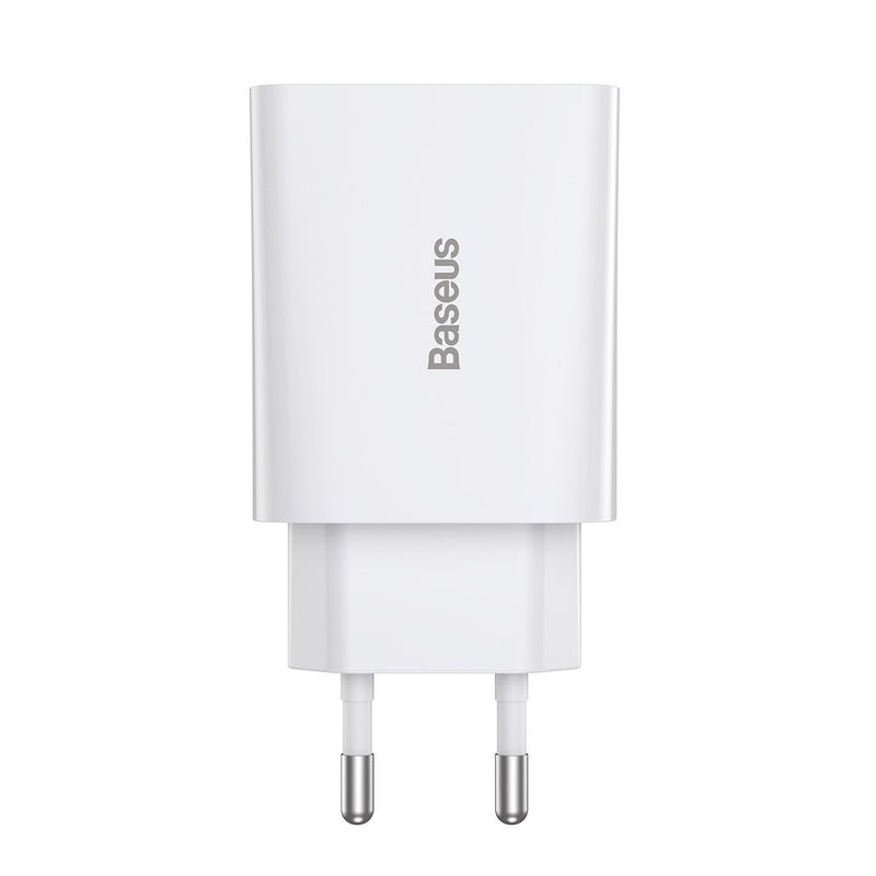 Baseus Speed Mini hurtiglader, USB-C, PD, 3 A, 20 W (hvid)