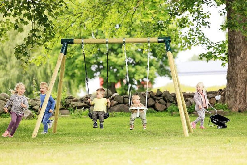 Gyngestativ Basic i træ (Hörby Bruk) - 2 gynger