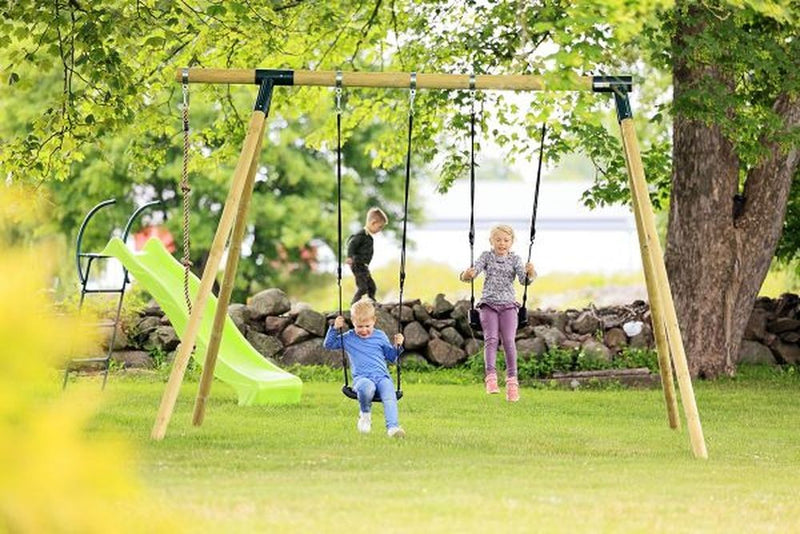 Hörby Bruk Træ Gyngestativ High med klatrereb