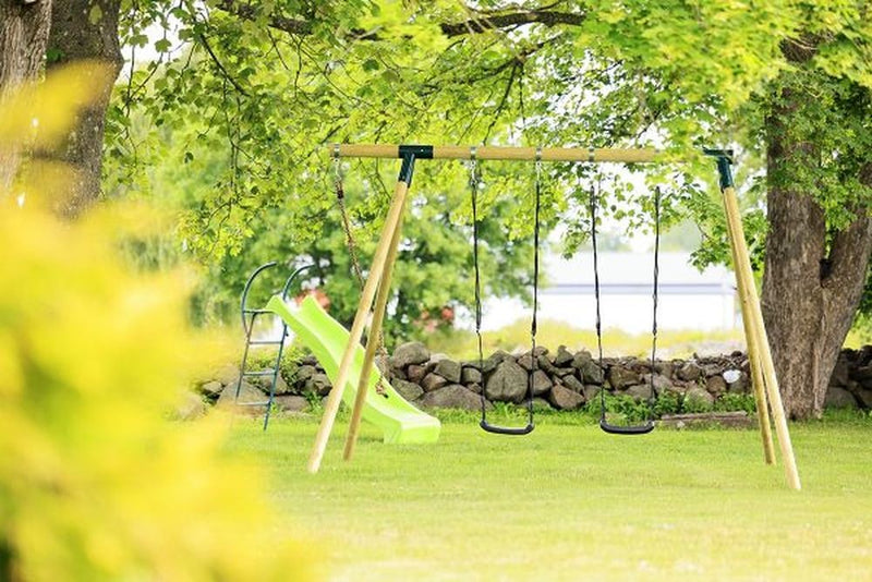 Hörby Bruk Træ Gyngestativ High med klatrereb
