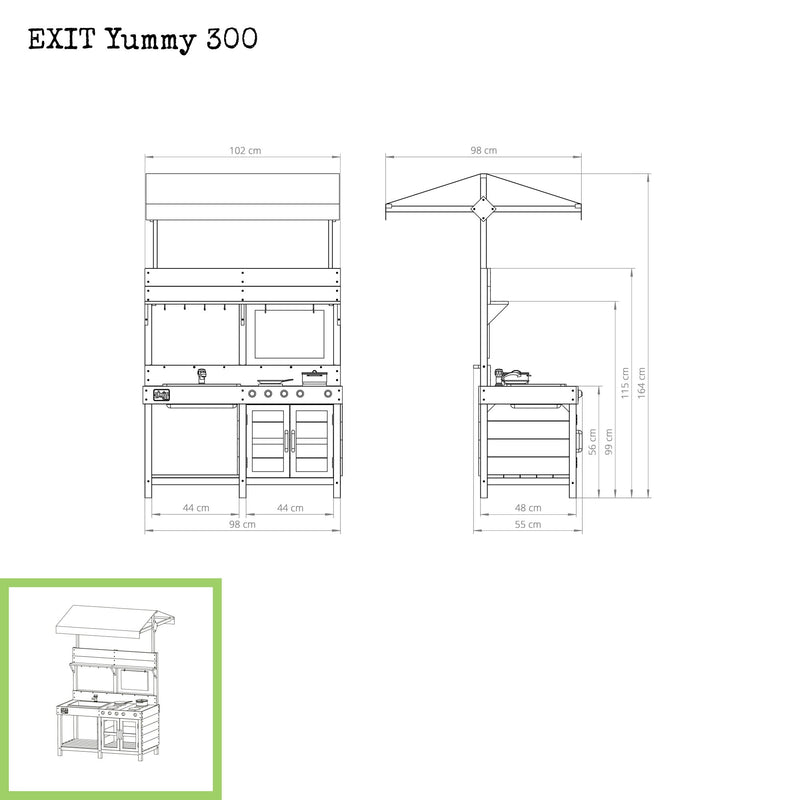 EXIT Yummy 300 udendørskøkken i træ