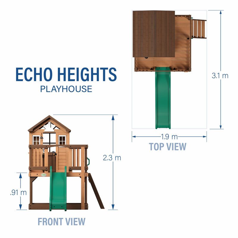 Echo Heights legehus på platform
