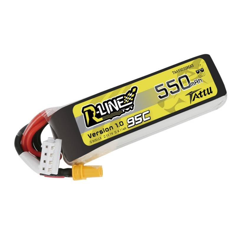 Tattu R-Line batteri 550mAh 11.1V 95C 3S1P XT30
