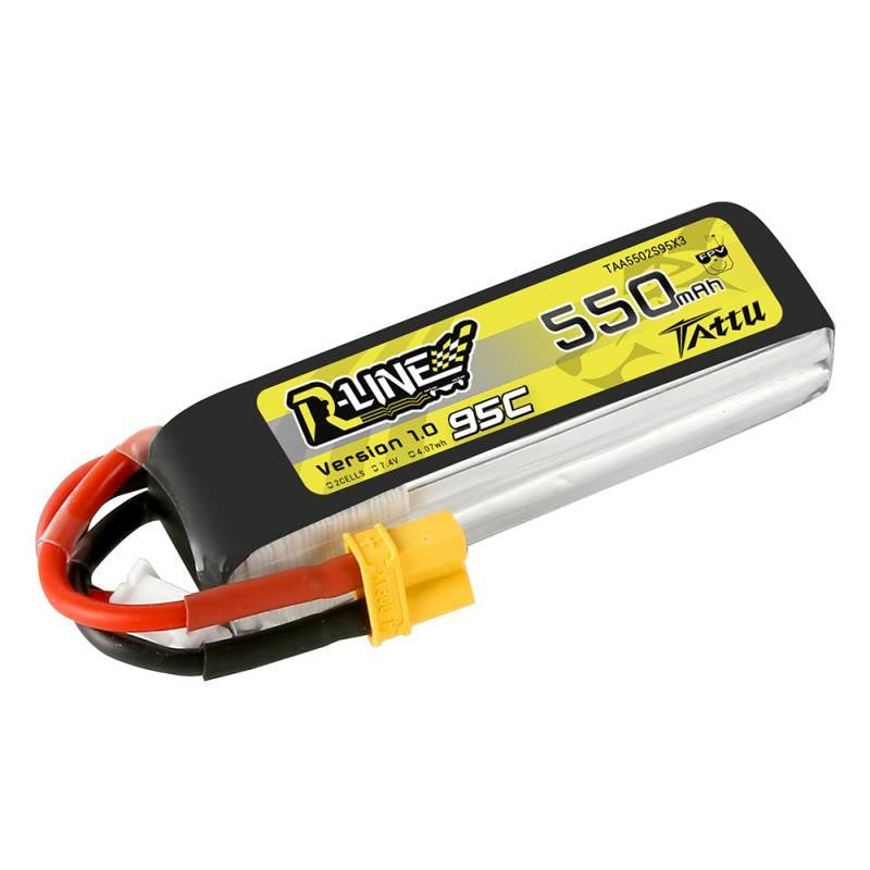 Tattu R-Line batteri 550mAh 7.4V 95C 2S1P XT30