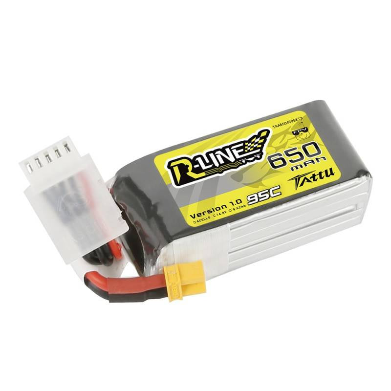 Tattu R-Line batteri 650mAh 14,8V 95C 4S1P XT30