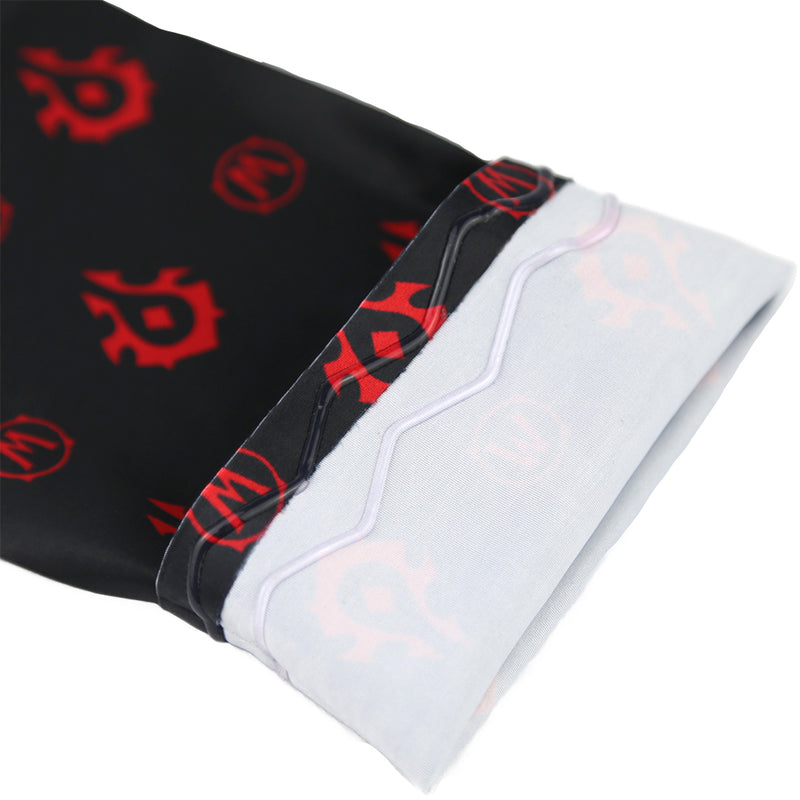 World of Warcraft Horde sømløst gaming-armærme sort/rød