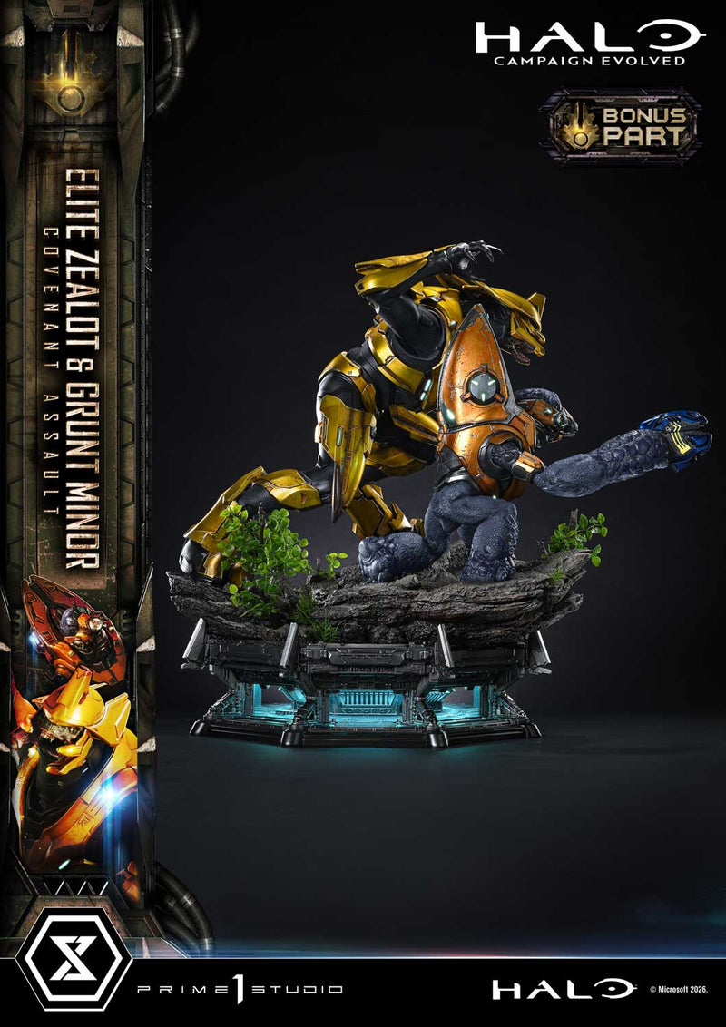 Prime 1 Studio Ultimate Premium Masterline Halo: Campaign Evolved Elite Zealot & Grunt Minor: Covenant Assault Bonus Version