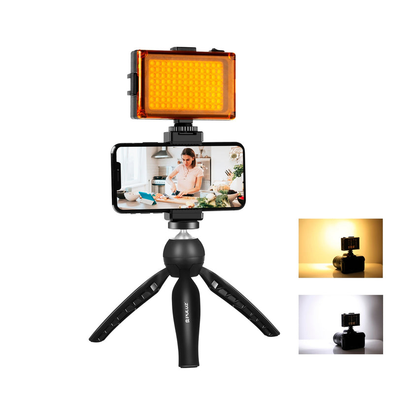 Puluz livestreaming-sæt: stativ, LED-lampe og telefonholder PKT3131B