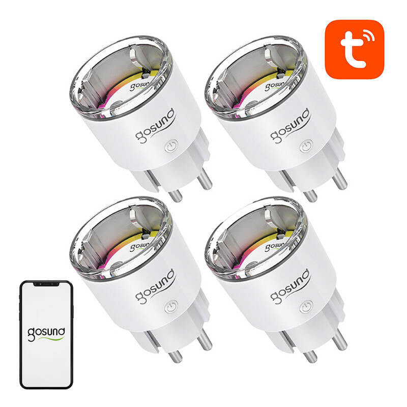 Gosund EP2 smart WiFi-stik, 4 stk. (4-pak) 10A Tuya